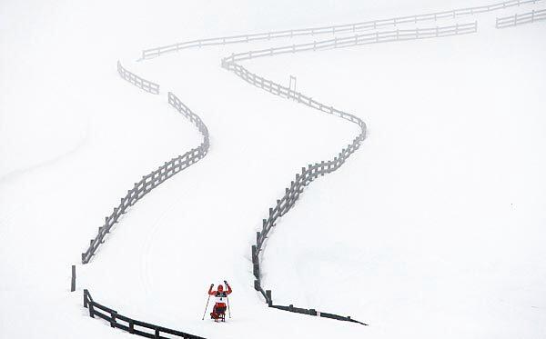 Chris Klebl of the U.S. competes in the 5-kilometer cross-country skiing event at the Snow Farm on Aug. 25 in Wanaka, New Zealand.