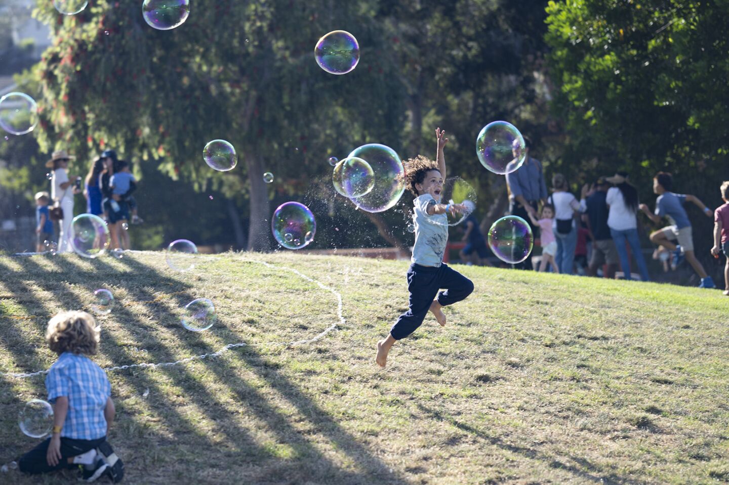 Bubble time at the Del Mar Heights Harvest Festival