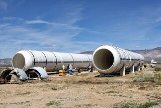 Twin solid rocket motors  will be transported by truck from Mojave to the California Science Center on Oct. 10–11.
