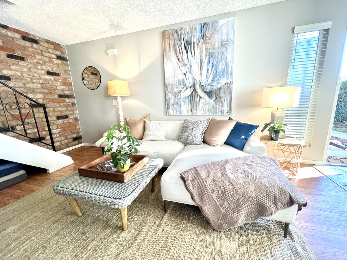 La Jolla volunteers helped Humble Design furnish and decorate a home for a family leaving homelessness.