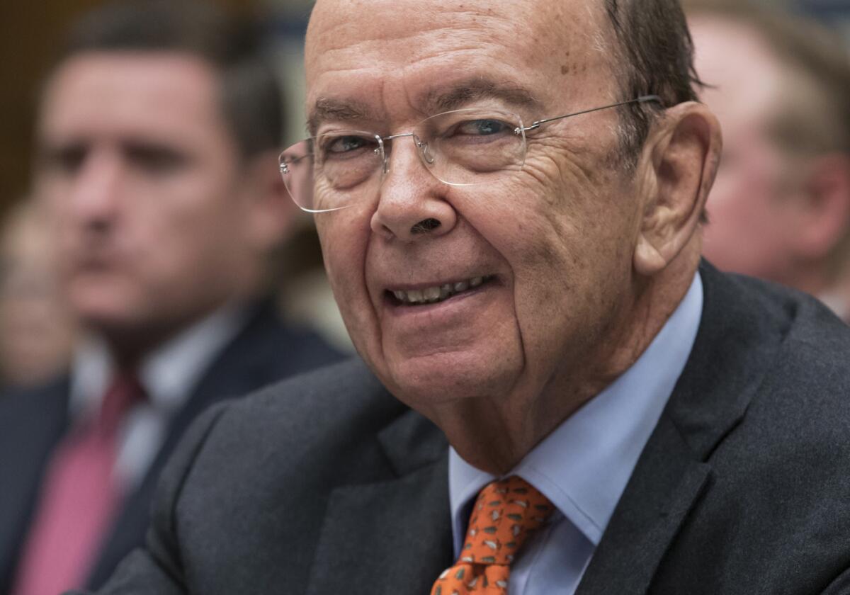 Commerce Secretary Wilbur Ross appears before the House Committee on Oversight and Government Reform in Washington on Oct. 12.