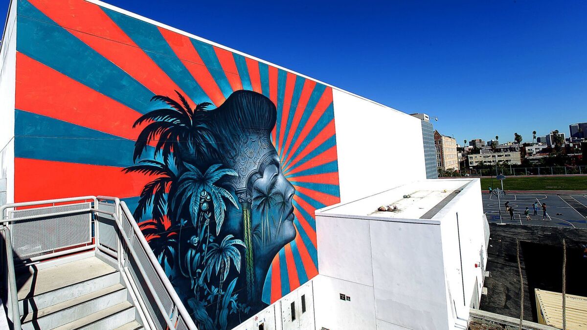 LAUSD says it will whitewash a mural by artist Beau Stanton at Robert F. Kennedy Community Schools in Koreatown.
