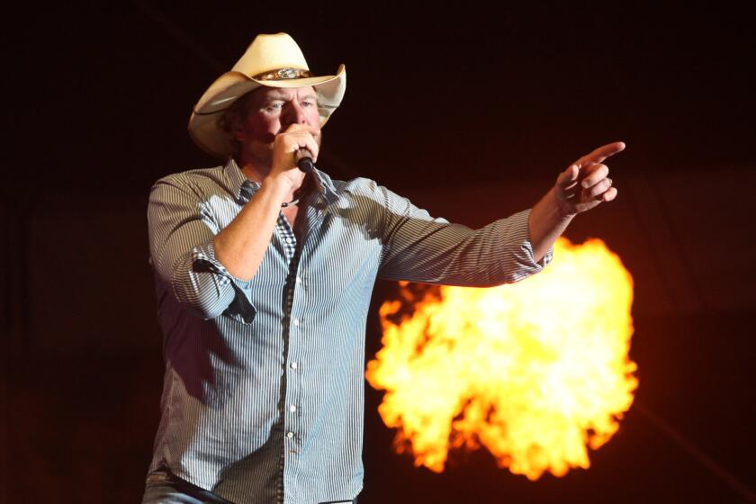 Toby Keith performs Friday night at the Stagecoach Festival in Indio.