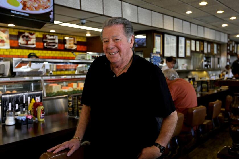 LOS ANGELES, CA-April 3, 2018: Norm Langer, president of Langer's Delicatessen-Restaurant, an L.A. staple, is photographed at the deli near MacArthur Park. (Katie Falkenberg / Los Angeles Times)