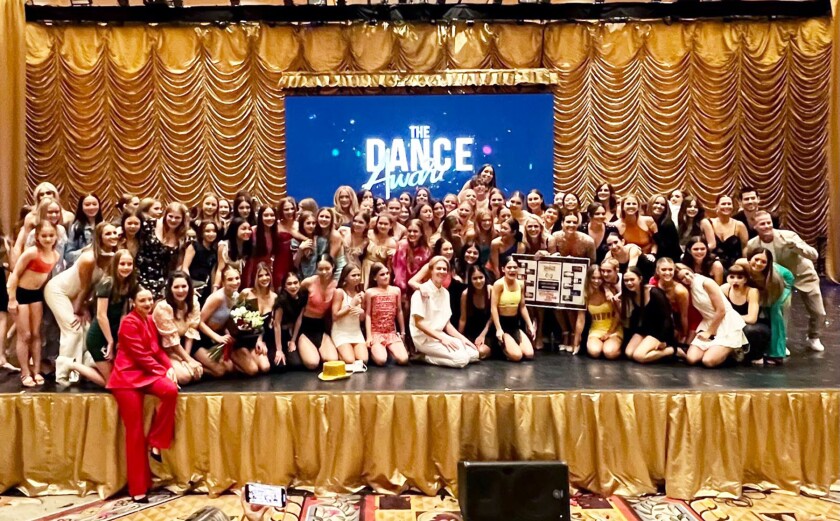 Danceology students and faculty after being named “2022 Studio of the Year” at The Dance Awards in Las Vegas on July 9.