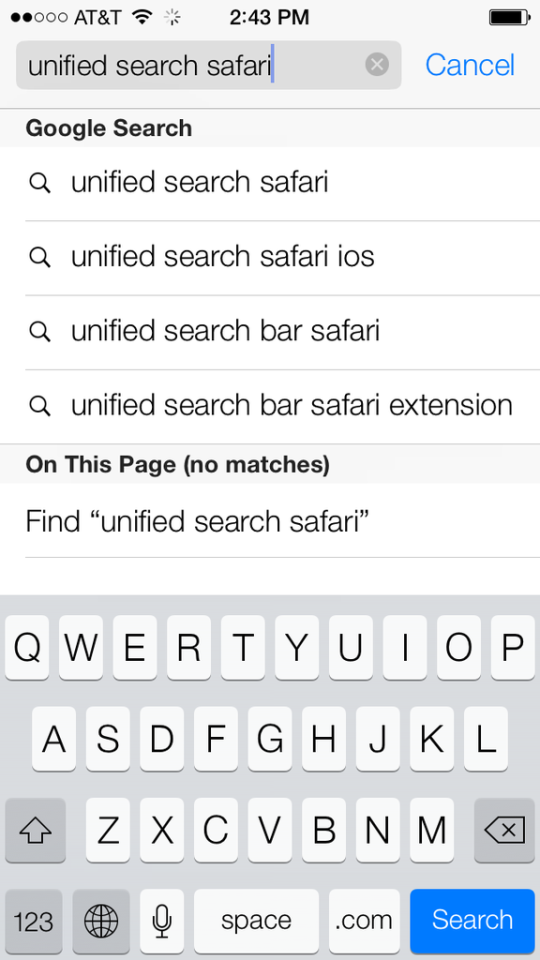 Safari's Unified Smart Search Field