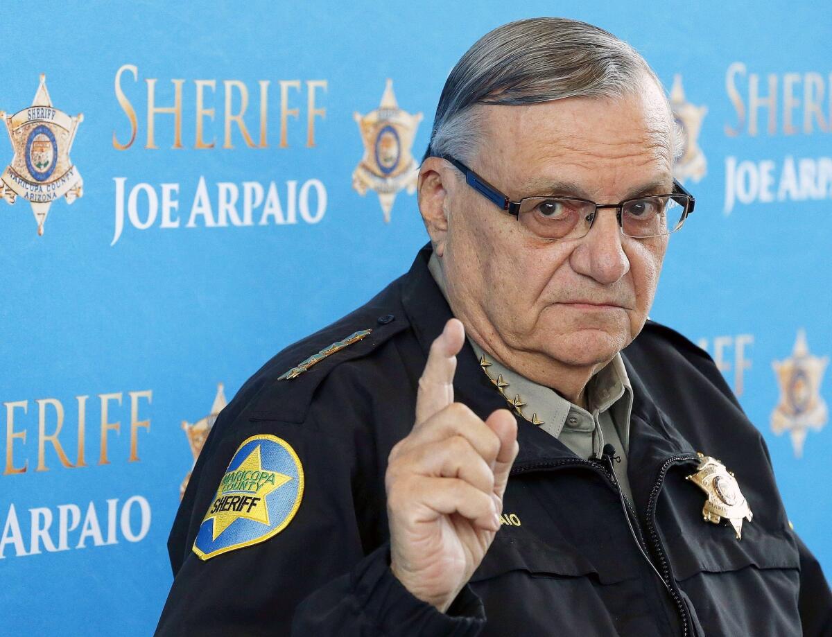 Sheriff Joe Arpaio, known for crackdowns on illegal immigration, has acknowledged that he violated a court order in a profiling case.