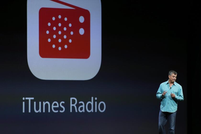 Apple's Eddy Cue, senior vice president of Internet software and services, announced the new iTunes Radio during the keynote address at the Worldwide Developers Conference.