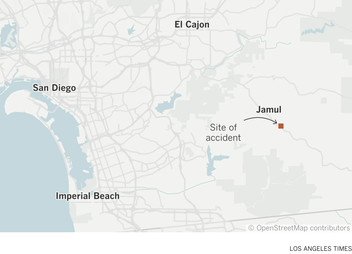 Map shows approximate location where a boat being towed slid off its trailer into a car’s path