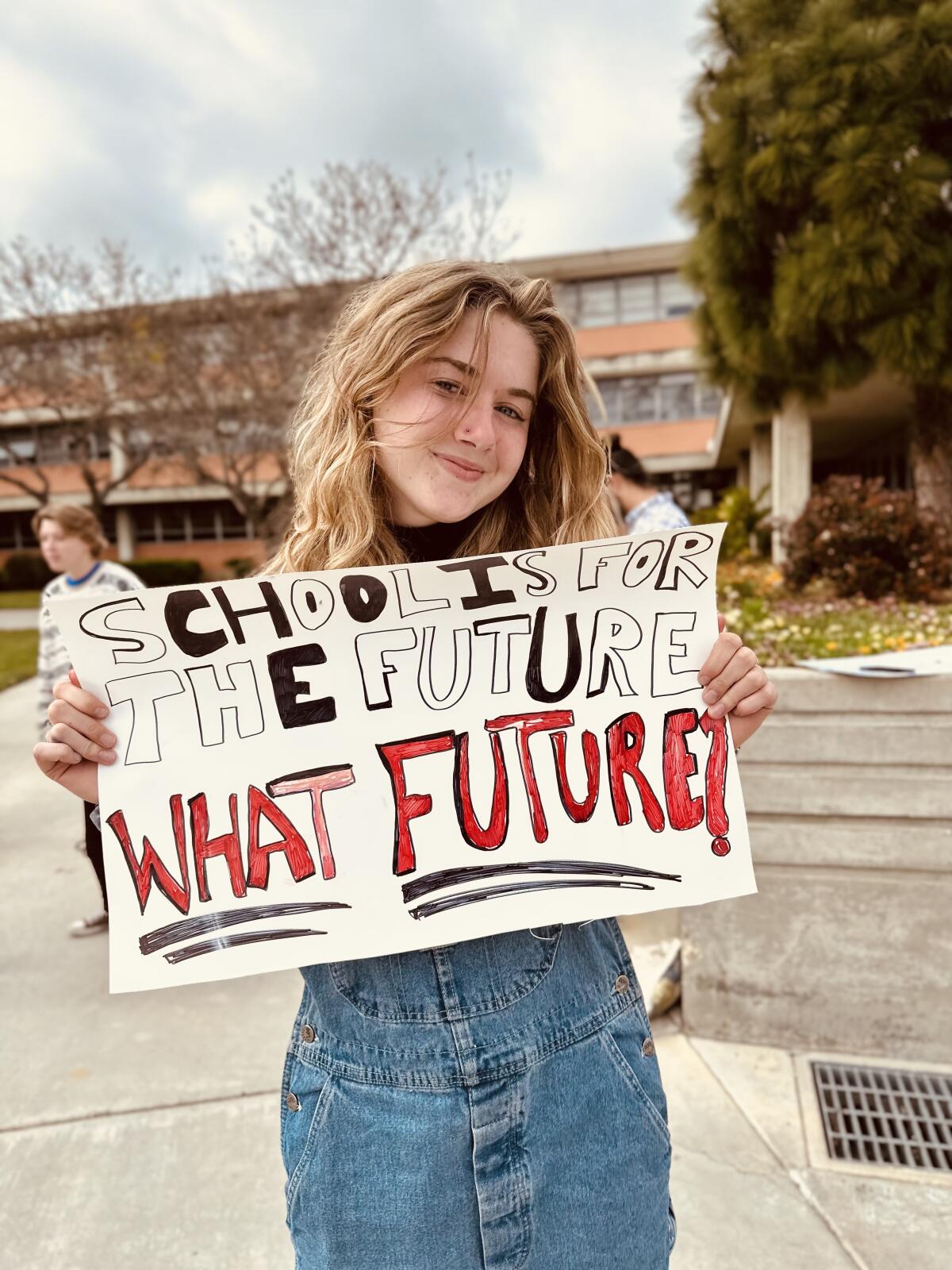La Jolla High student Emma Weibel asked the San Diego Unified School District in April to phase out its use of fossil fuels.