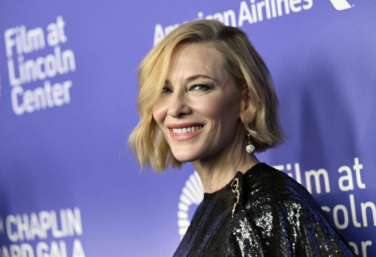 Honoree Cate Blanchett attends the 47th annual Chaplin Award Gala at Alice Tully Hall on Monday, April 25, 2022, in New York. (Photo by Evan Agostini/Invision/AP)