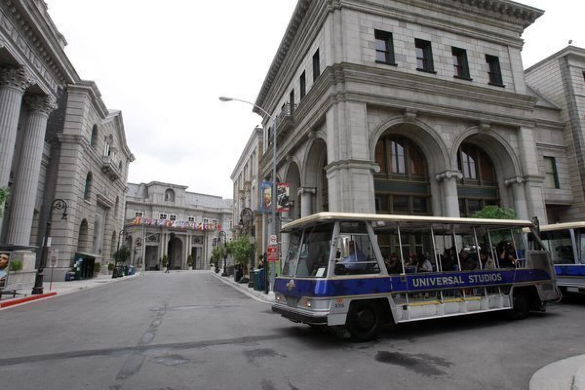 The back lot at NBCUniversal; plans to expand the Universal Studios theme park moved forward.