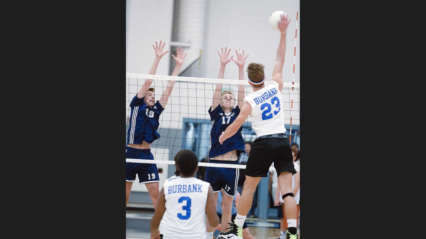 Photo Gallery: Crescenta Valley vs. Burbank in Pacific League boys' volleyball