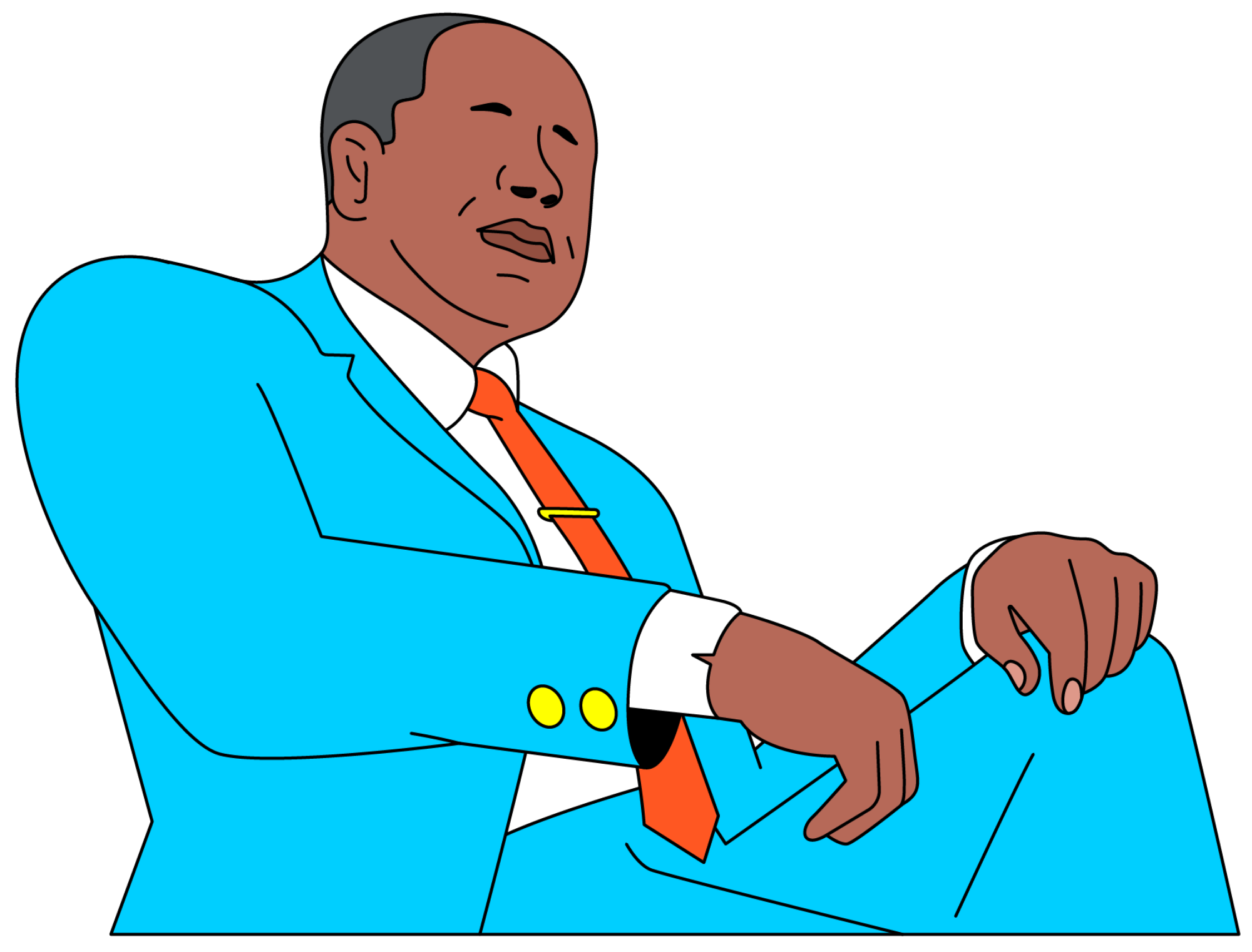 Illustration of Forest Whitaker from "Godfather of Harlem"