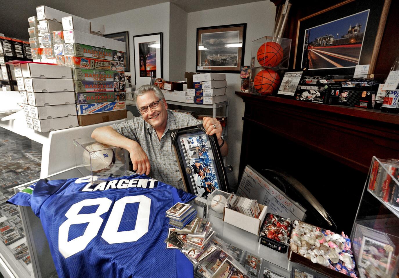 Alan Bisson holds trading night once a month at his store, Spokane Valley Sportscards, which he operates out of a former home in eastern Washington.