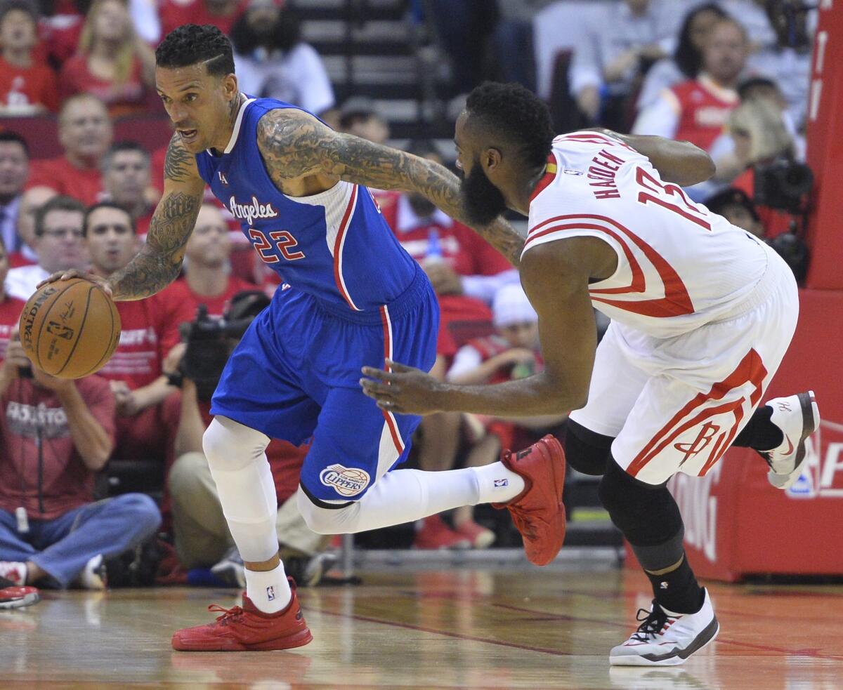 Matt Barnes, left, has apologized for his comments to James Harden's mom.