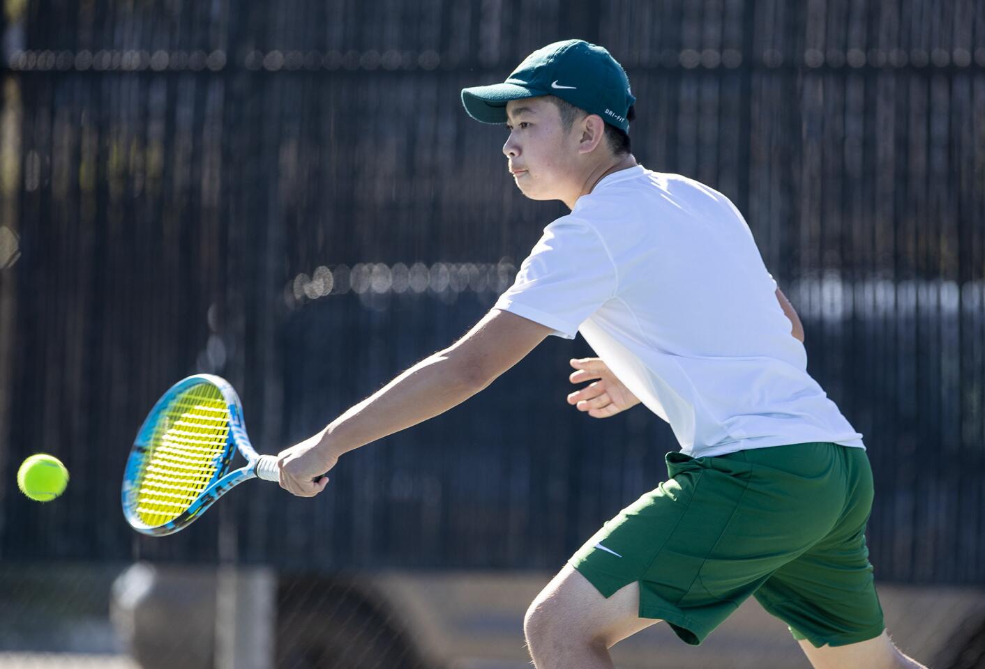 Photo Gallery: Edison vs. Newport Harbor in boys’ tennis