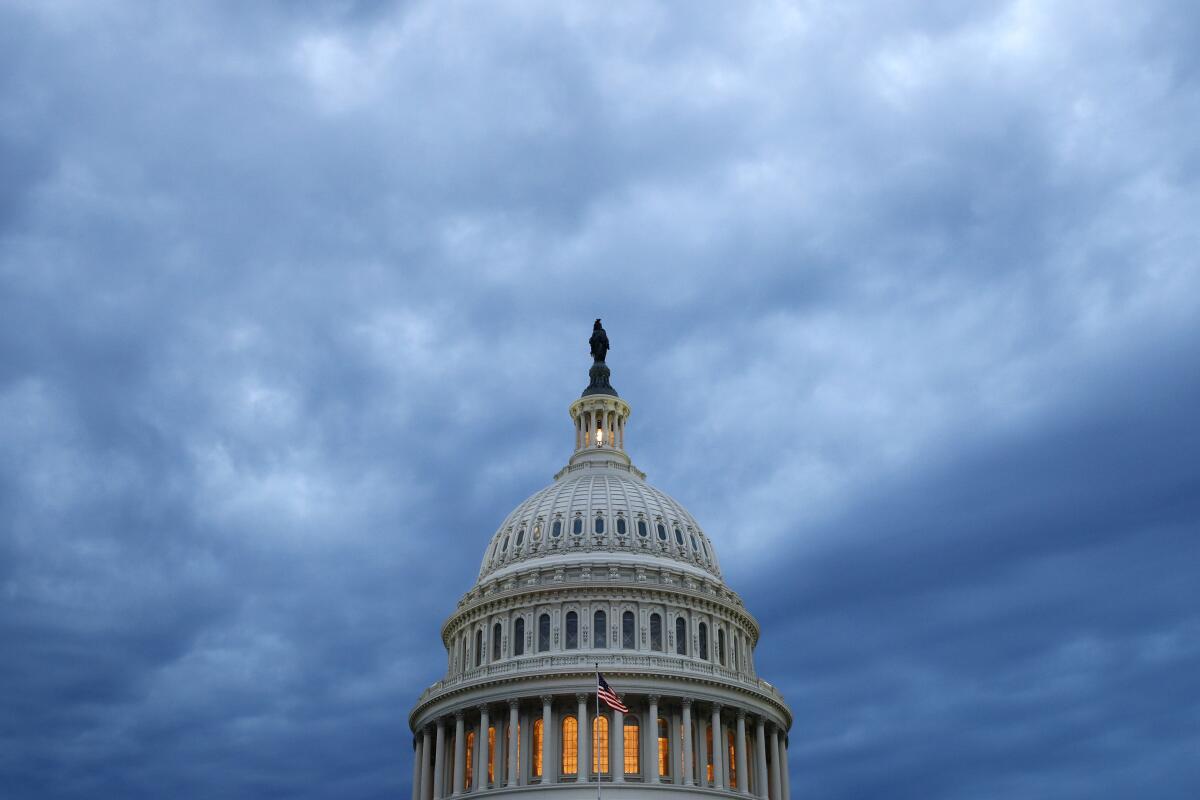 Clouds over U.S. Capitol dome