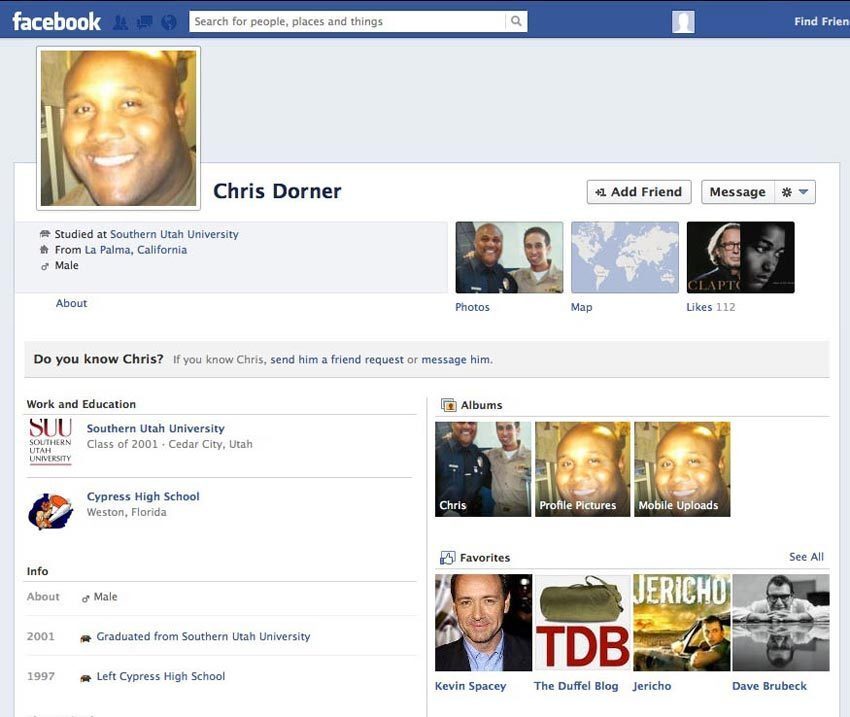 The Facebook page police believe to Christopher Dorner - Angeles