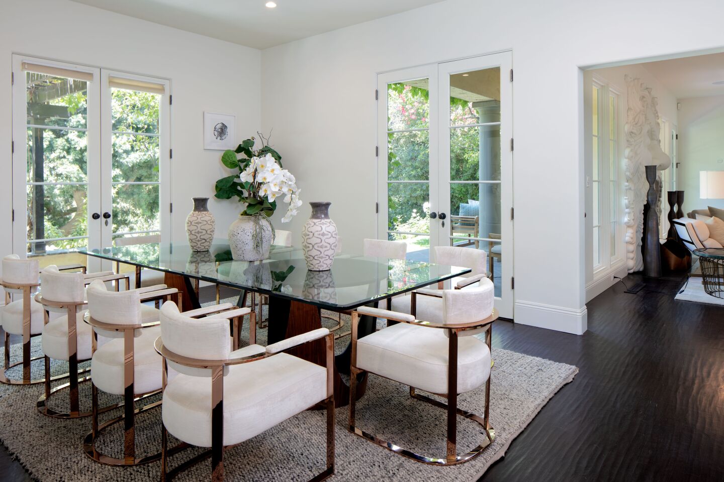 Geena Davis' Pacific Palisades house: formal dining room