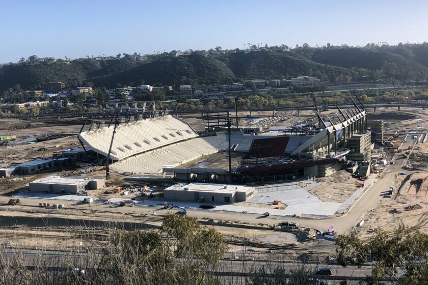 The debut of Snapdragon Stadium, the first phase of SDSU Mission Valley, is now just eight months away.