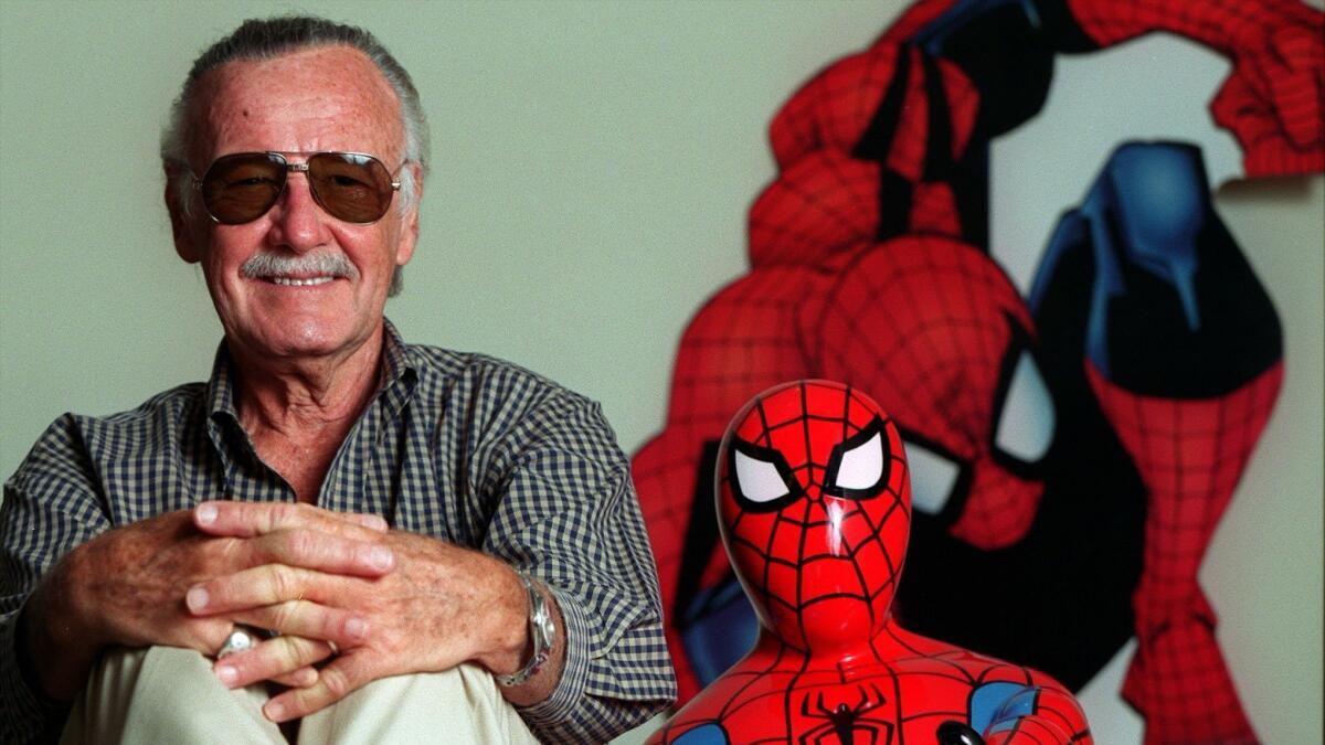 Stan Lee sits in his office at Marvel Comics in Westwood in August 1998.