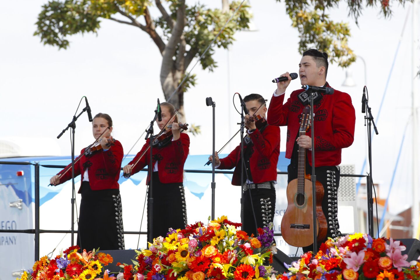 Students from the Mariachi Ambiente group performed during Sunday for the annual International Mariachi Festival in National City.