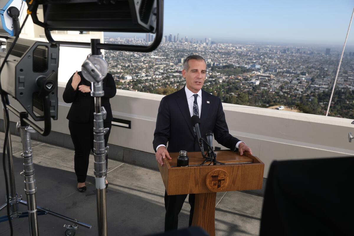 Mayor Eric Garcetti.