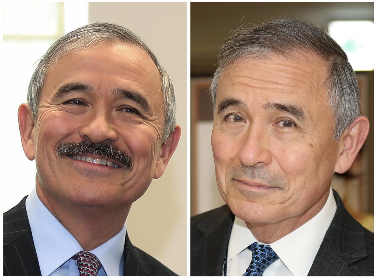 U.S. Ambassador to South Korea Harry Harris, with mustache and without