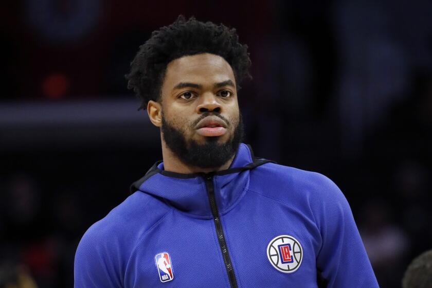 LOS ANGELES, CALIFORNIA - OCTOBER 13: Derrick Walton Jr. #10 of the LA Clippers warms up prior to the game against Melbourne United at Staples Center on October 13, 2019 in Los Angeles, California. NOTE TO USER: User expressly acknowledges and agrees that, by downloading and/or using this photograph, user is consenting to the terms and conditions of the Getty Images License Agreement. (Photo by Josh Lefkowitz/Getty Images)