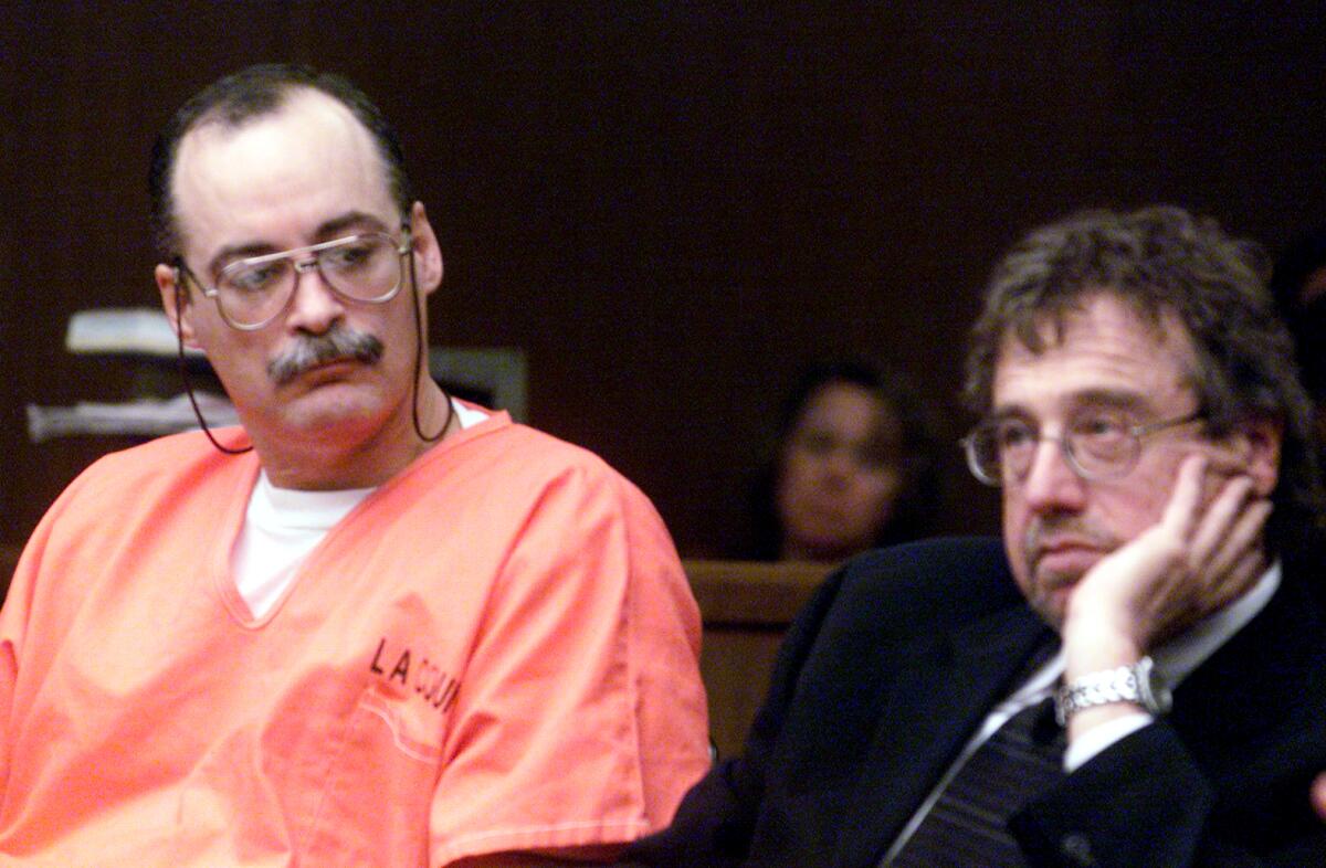 Kenneth Gay, left, and attorney Kenneth Lezin in 2000 after he was sentenced to death 