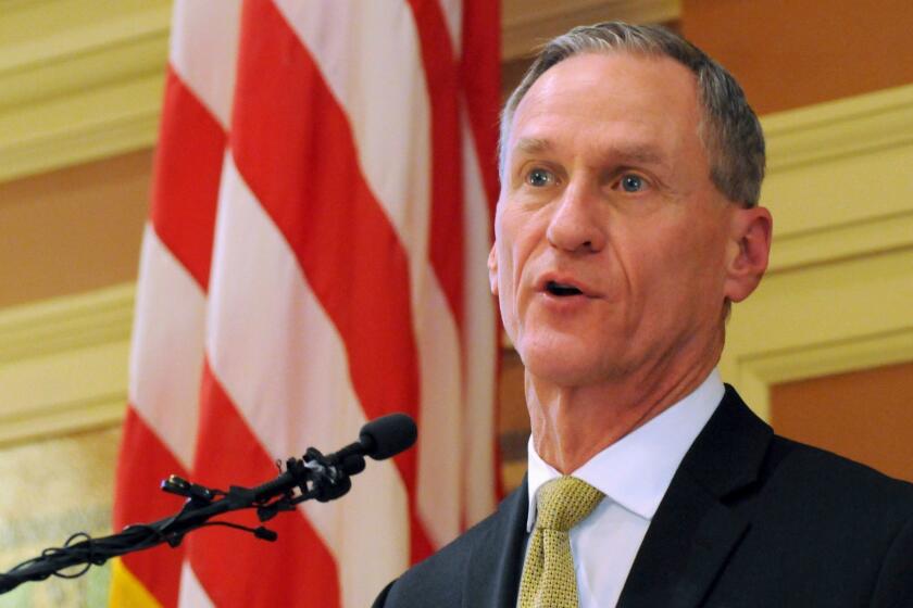 South Dakota Gov. Dennis Daugaard, seen in file photograph, has vetoed bills that would have allowed guns in the state Capitol and loosened restrictions on carrying concealed handguns.
