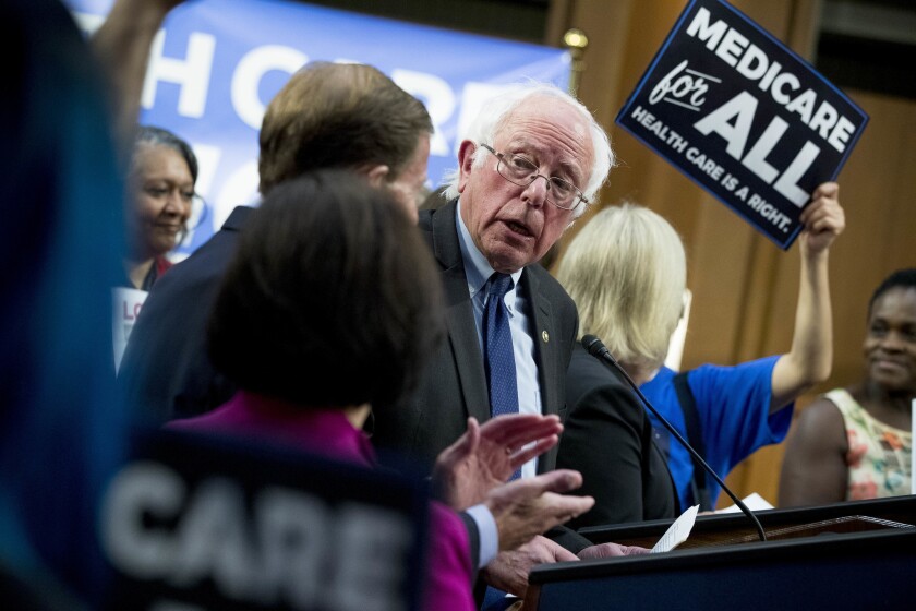 Sen. Bernie Sanders' "Medicare for All" legislation won't fill the public health functions of Medicaid, an issue that hasn't been addressed in the health reform debate.