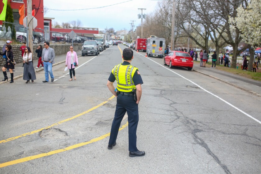 A Lowell police officer.