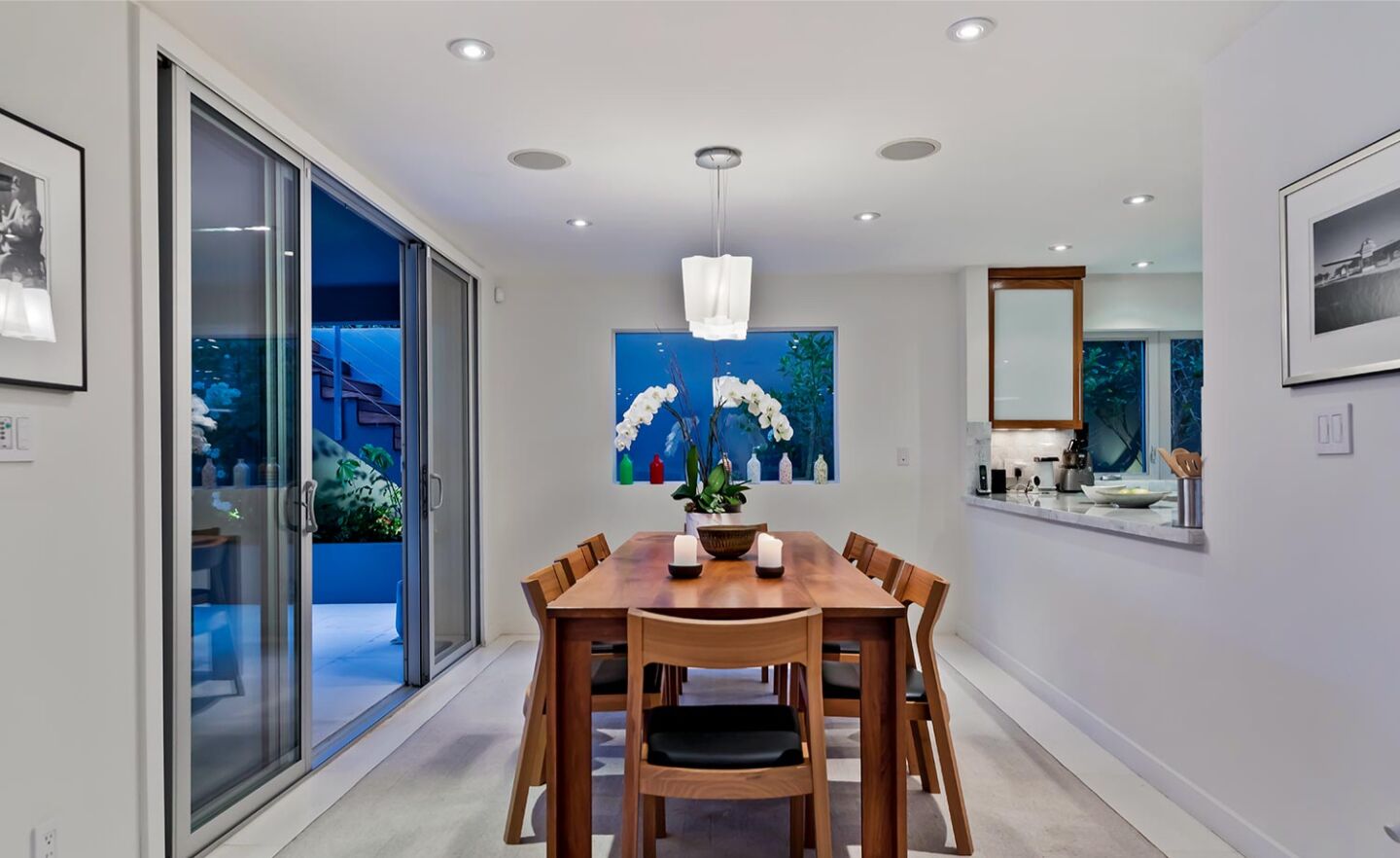 The dining room.