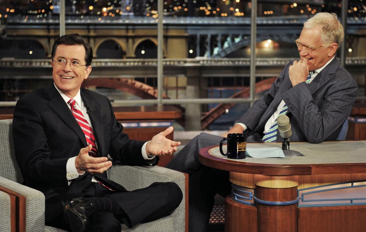 CBS announced Thursday that Stephen Colbert will take over as host of the "Late Show" when David Letterman retires in 2015.