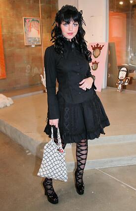 Jenny Newman of Los Angeles, 25, is dressed up as a Gothic Lolita at the Lolita Halloween Tea Party held at Royal/T, a Japan-centric tea house and gallery in Culver City. The Lolita fashion subculture has it roots in Japanese youth culture and draws inspiration from European Victorian and Edwardian styles of dress. The style is further broken down into subsets, including Gothic Lolita, Elegant Lolita and Pirate Lolita _ all unified by a frilly, feminine sense of whimsy.