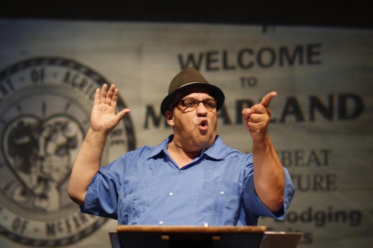 Luis Alfaro, photographed during rehearsal of "St. Jude" in 2013. 