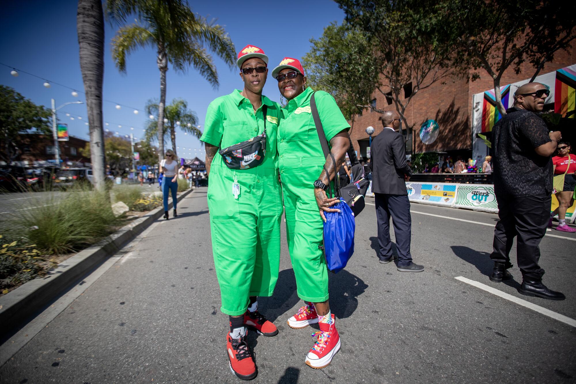 Kristin Norton, left, and Kapcino Norton, celebrating at the WeHo Pride Festival. 