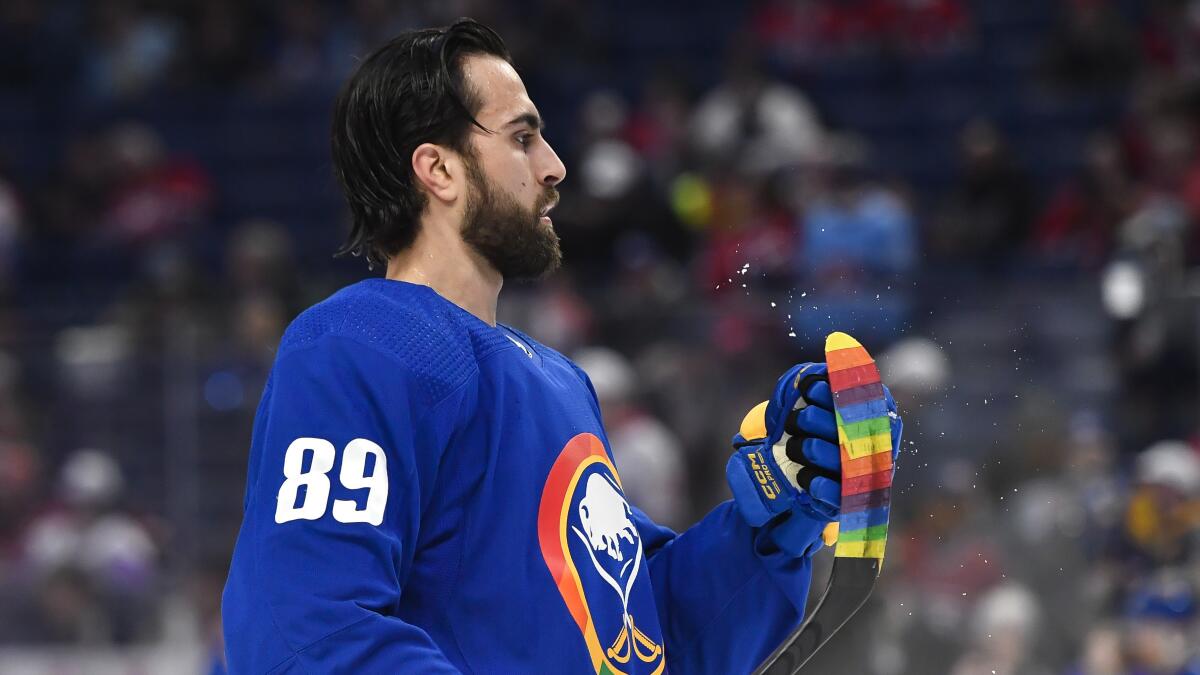 NHL says players cannot use rainbow-colored sticks on Pride nights