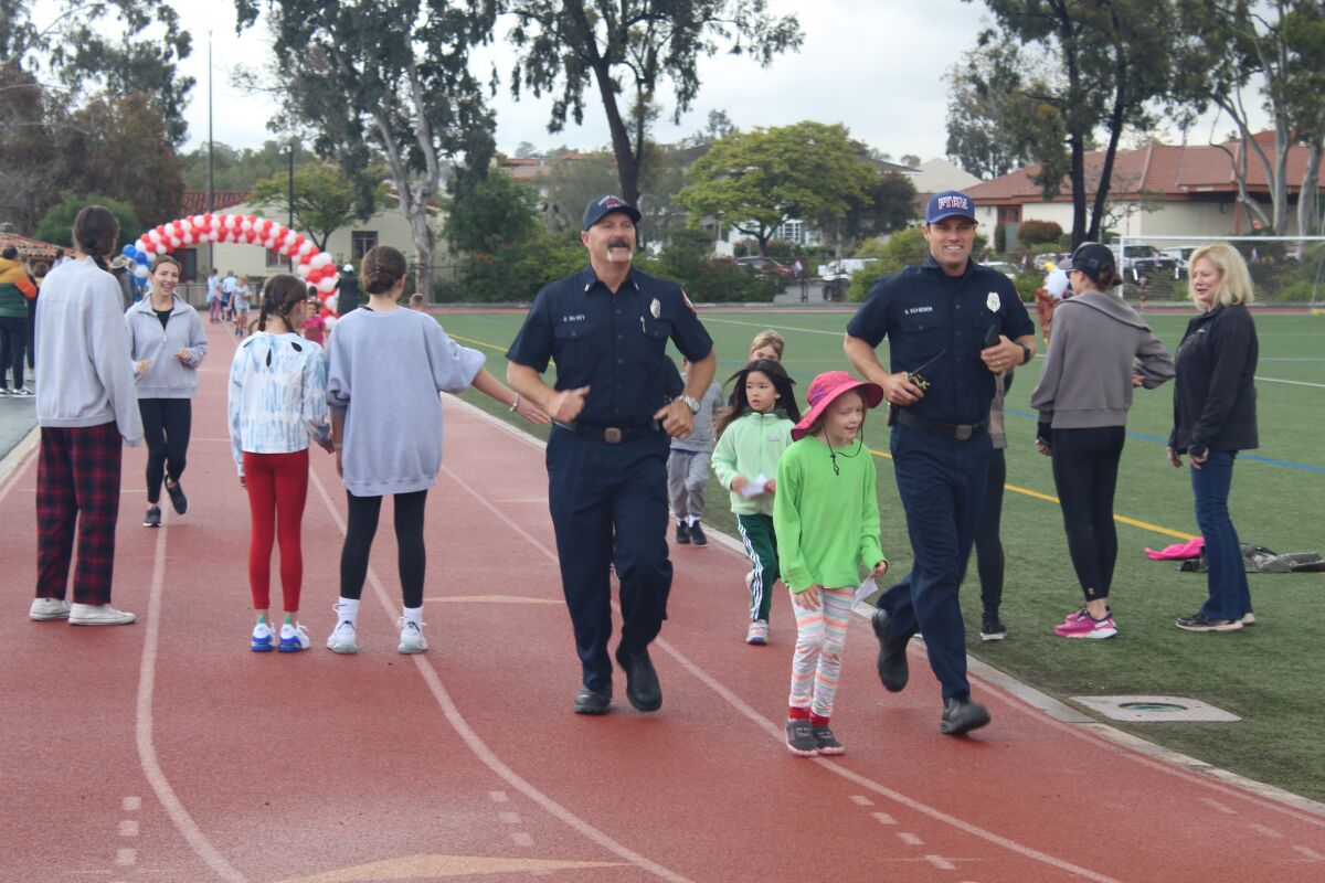 RSF firefighters joined in on the jogathon.