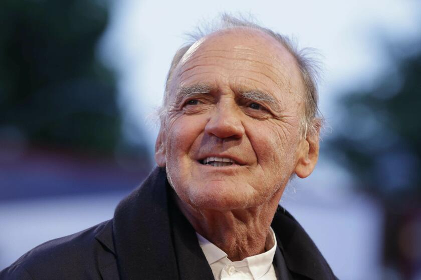 FILE - In this Thursday, Sept. 10, 2015, file photo, Actor Bruno Ganz arrives for the screening of the movie Remember at the 72nd edition of the Venice Film Festival in Venice, Italy. Bruno Ganz has died at 77. (AP Photo/Andrew Medichini, file)