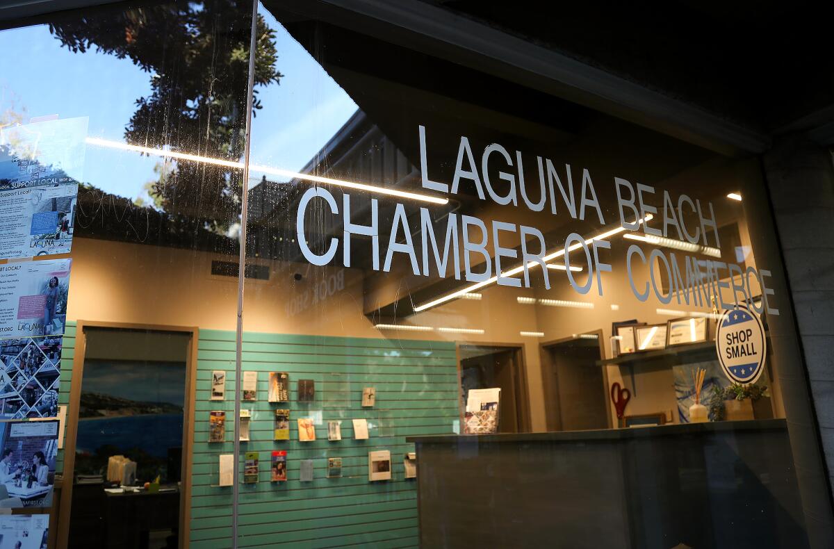 The Laguna Beach Chamber of Commerce office in downtown Laguna Beach.
