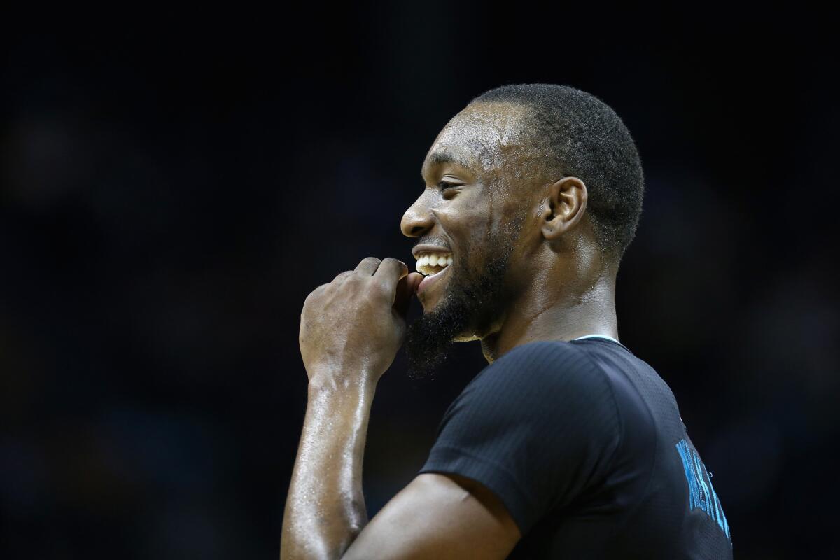 Kemba Walker averaged 25.6 points, 5.9 assists and 4.4 rebounds last season, when he played in all 82 games.