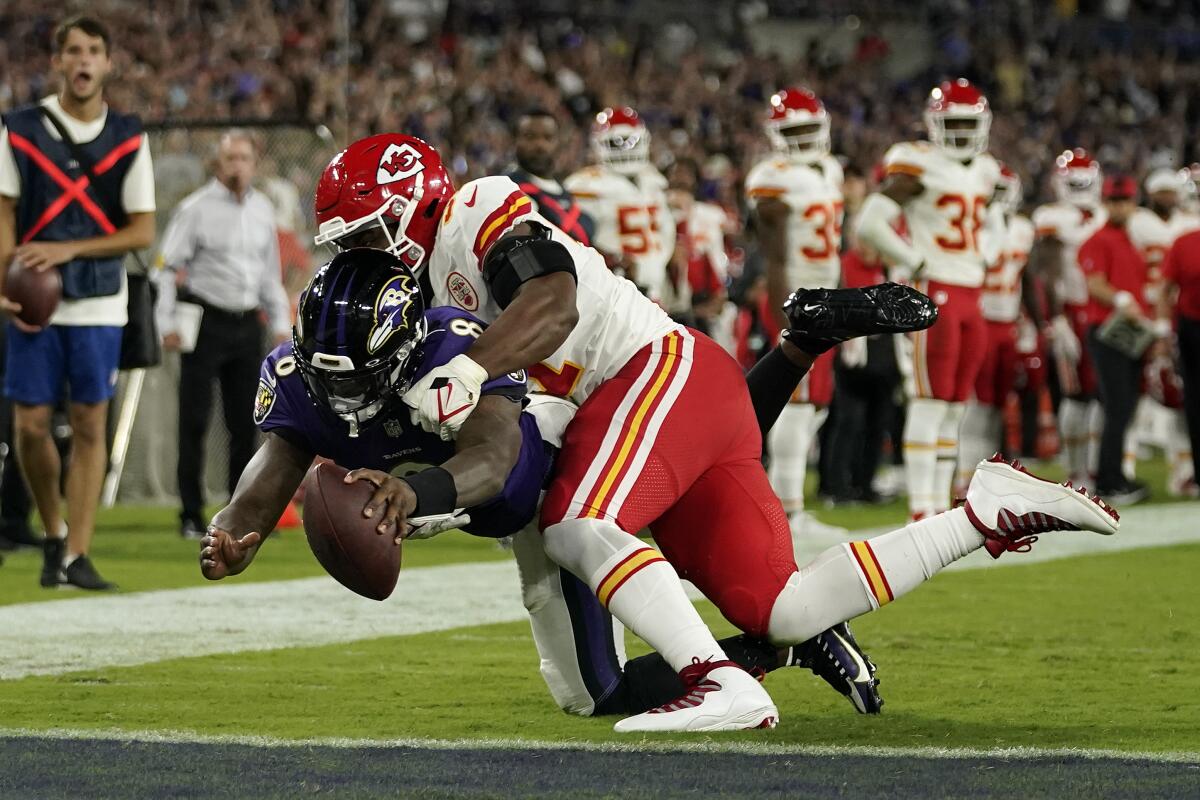 Chiefs defense searching for answers after loss to Ravens - The San Diego  Union-Tribune