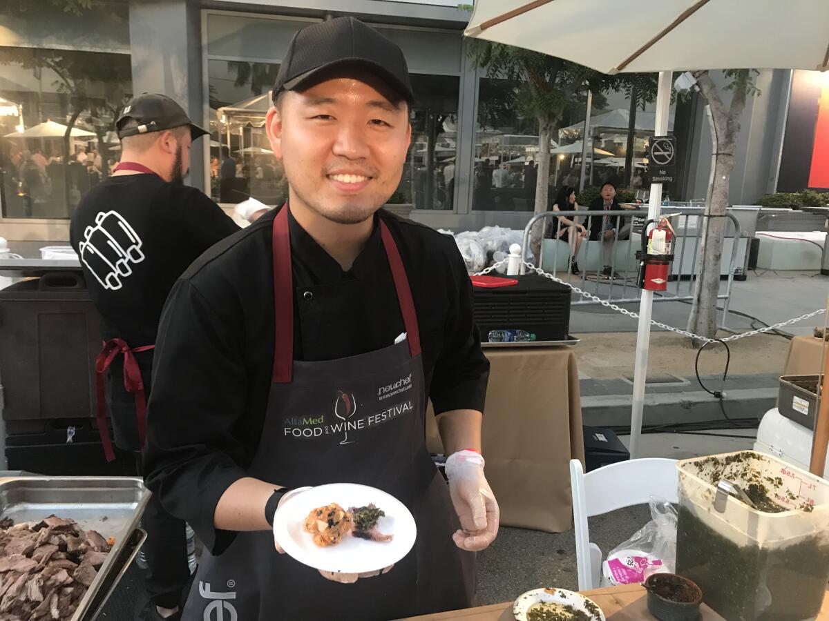 El chef argentino de ascendencia coreana Pablo Kim nos trajo su espectacular asado.