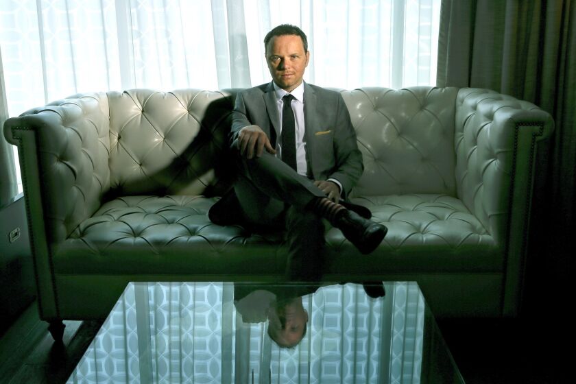 Noah Hawley is photographed at the Vicerory Hotel in Santa Monica.