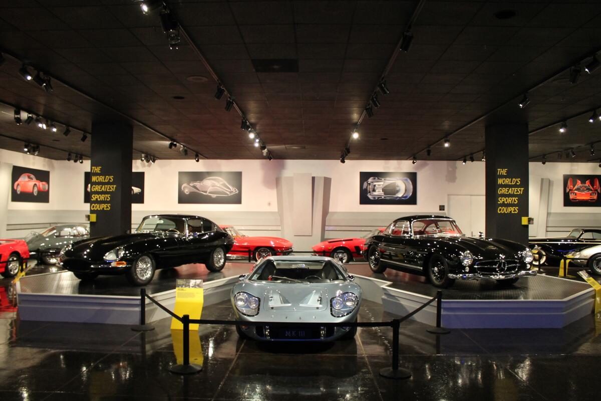 A collection of 12 of the world's greatest sports coupes is the Petersen Automotive Museum's latest exhibit, which runs through Oct. 18.