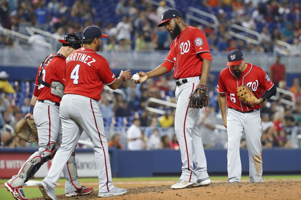 Marlins complete sweep of Nationals to improve to 10 games over