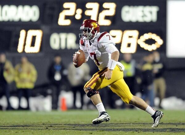 Is 27-11 as a Trojans starter and is third on USC's all-time list with 9,054 passing yards. Career numbers Att: 1,175 Comp: 755 TD: 80 Int: 33 Yards: 9,054
